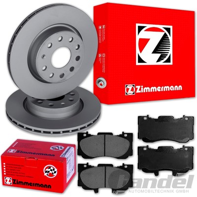 Zimmermann BREMSSCHEIBEN 352mm + BELÄGE passend für FORD MUSTANG MK6 2014-2023