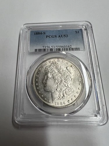 1884 S Morgan Dollar. PCGS AU53