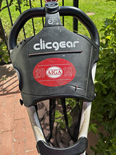 Clicgear Model 3.5 3-Wheel Push Golf Cart, Collapsible Bag Holder, Black/White