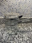 Vintage PYREX Glass Double Boiler  Lid 6763 C V L  Excellent Condition Flameware