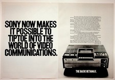 Sony Basic Betamax Vintage Print Ad Original 1979 Video Communications