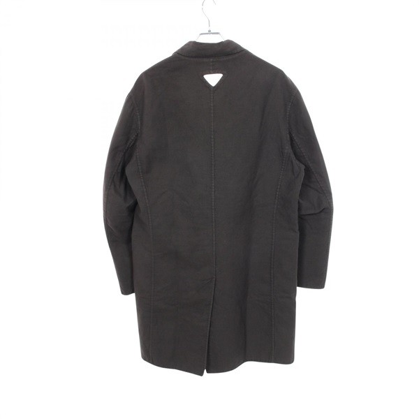 Prada Men's Brown Cotton Coat Size 46 Vintage Outerwear Excellent Condition image 2