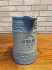 Red Wing Stoneware Cherry Band Pitcher ~ H. Puls & Son ~ Sheboygan, WI