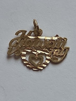14 Kt Gold Anhänger Hawaii Is My Heart 