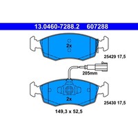 Bremsbelagsatz Scheibenbremse ATE 13.0460-7288.2 FüR Fiat 500 C Punto Evo