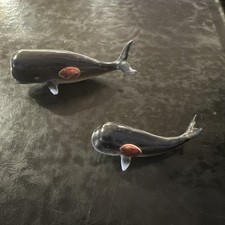 Bone China - Tiny 3&rdquo; Whale Figurine &ldquo;Marineland&rdquo; Made in Japan