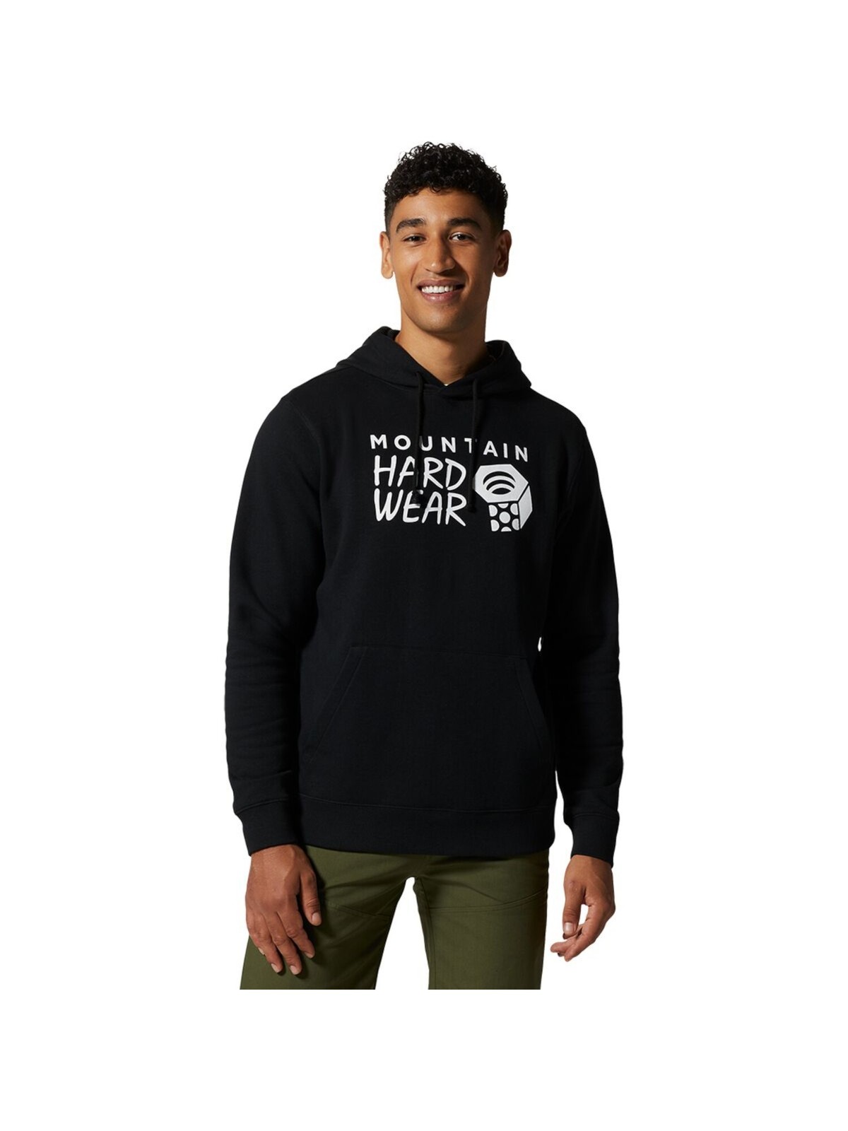 МУЖСКАЯ толстовка MOUNTAIN HARD WEAR с черным логотипом и графическим рисунком с длинным рукавом на завязках M