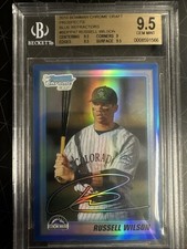 2010 bowman chrome draft prospects Russel Wilson Blue