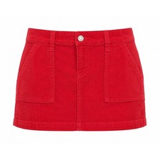 Gap Red Corduroy Mini Skirt womens 8 preppy academia preppy indie Y2K skater