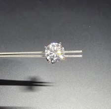 Mens Moissanite Stud Single Earring 1ct VVS D GRA Certified 925 Sterling Silver