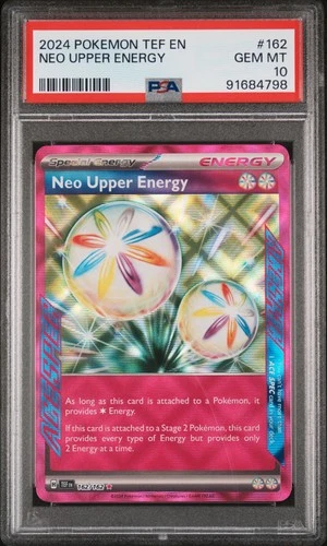 2024 POKEMON TEF EN-TEMPORAL FORCES #162 NEO UPPER ENERGY PSA 10