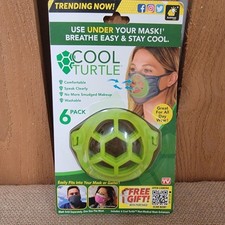 6 Pack Cool Turtle Face Mask Enhancer - Breathe Easy