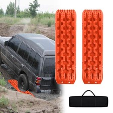 Produktbild - 2pcs Anfahrhilfe Traktionshilfe Traktionsmatte Offroad-Fahrzeuge bis 10T Orange
