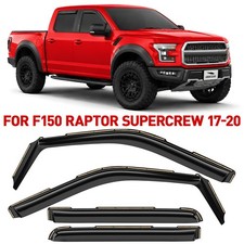 Side Window Deflectors Rain Guards for 2017-2020 Ford F-150 Raptor SuperCrew
