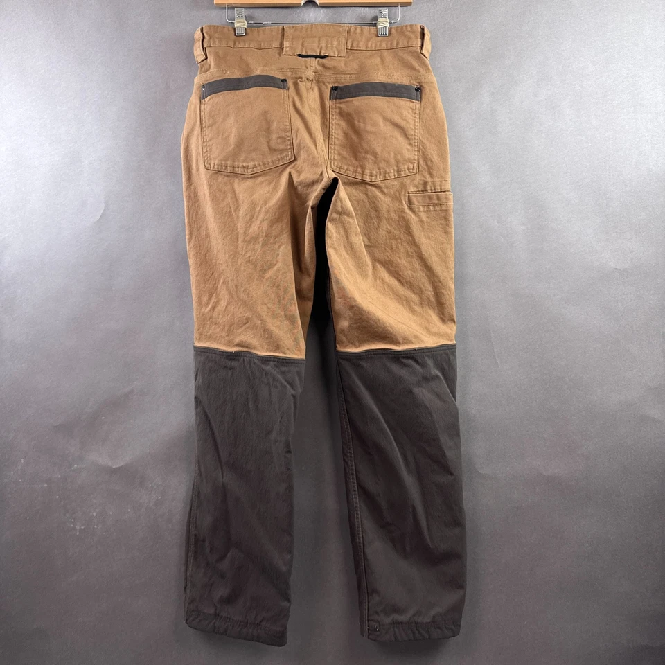 Pantalones Duluth Hombres 34x34 Marrón Flexible Manguera Fuego Cepillo Brezo Doble Rodilla Flexible Caza Foto 3 de 4