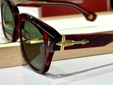 JACQUES MARIE MAGE Sunglasses JMM RAWLINS Handcrafted Red Gold Frame 52-21-146
