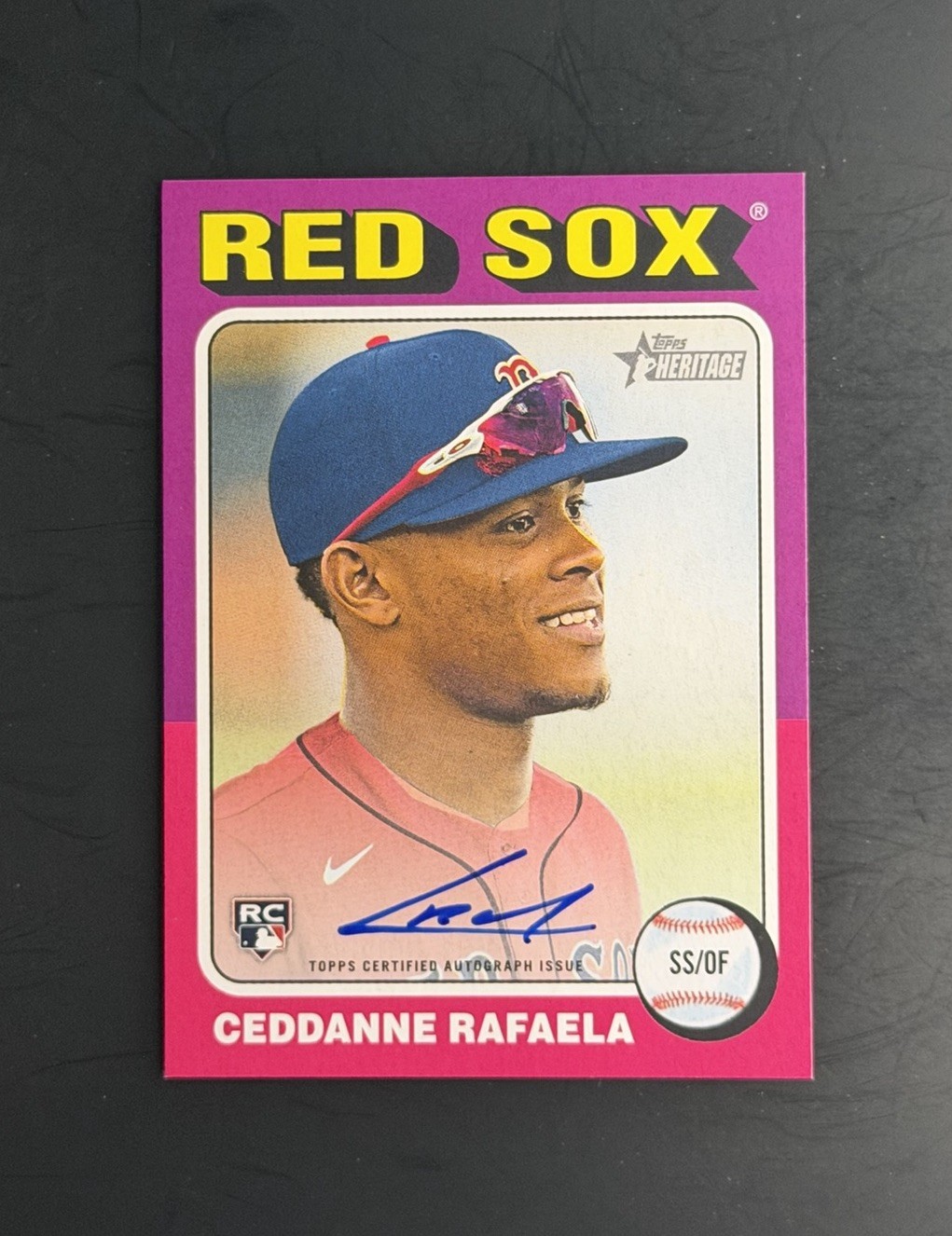 2024 Topps Heritage High Number Ceddanne Rafaela RC Real One Auto