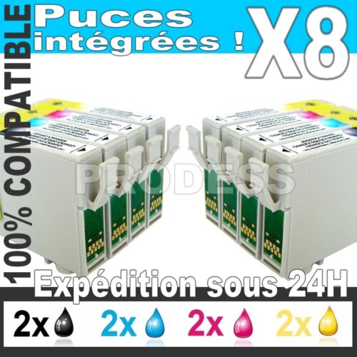 2+6 Cartouches d'encre non-OEM pour EPSON DX6050 T0711.. - Photo 1/1