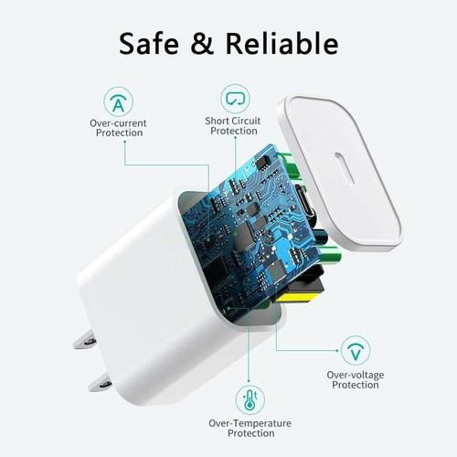 20W USB Type-C Wall Adapter Fast Charger PD Power For iPhone 14 13 12 Pro iPad - Picture 6 of 64