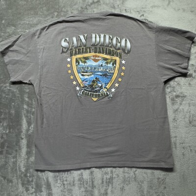 Harley Davidson T Shirt 2XL San Diego California Chest Pocket | eBay