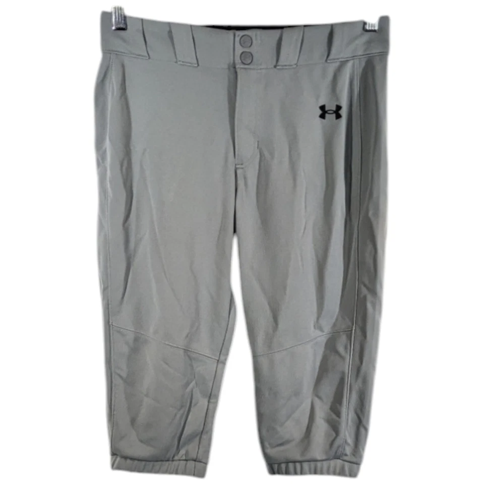 Under Armour Softball Knickers Youth Size Large YLG Baseball Girls Gray 31x16.5 - Image 2 of 4