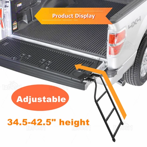 For Ram 1500 DT 2019 2020 2021 2022 2023 Tailgate Ladder Extension Step Foldable