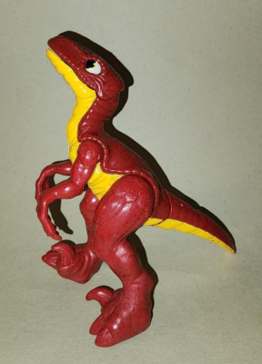 Fisher Price Imaginext Red Yellow Velociraptor Raptor Dinosaur Mattel ...