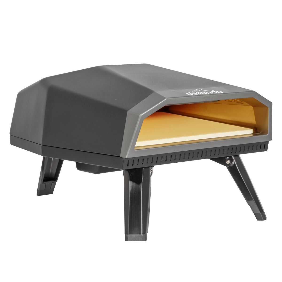 Dellonda Gas Pizza Oven Gas & 12"" Pizza Peel Authentic Stone Baked Pizza