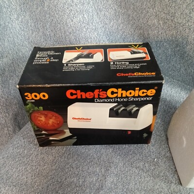 CHEFS CHOICE Model 300 Electric Diamond Hone Knife Sharpener w Box