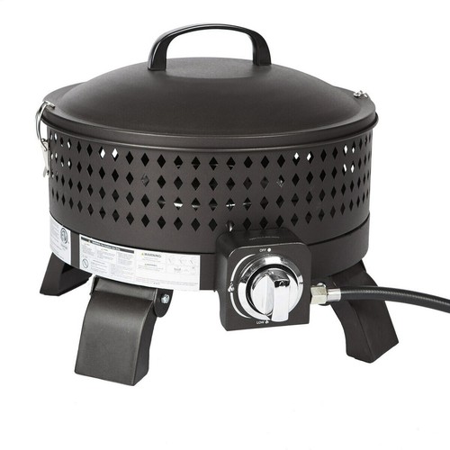 Paramount Campfire Portable Propane Gas Fire Pit, Diamond BBQ-211-BK 14-3/4" - Picture 2 of 8