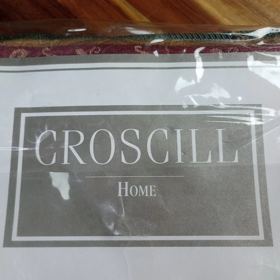 Falda de cama vintage Croscill Dover Manor #3407 damasco cachemir esquinas divididas Foto 4 de 4