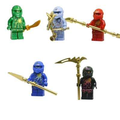 FOR LEGO Minifiguras Lego MOC: Ninjago 5 piezas NRG Jay Lloyd Cole Zane Kai