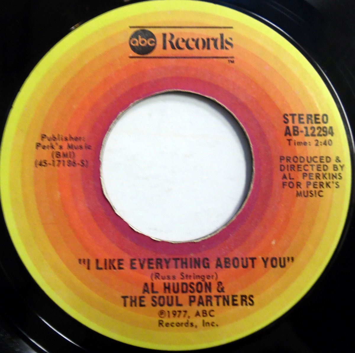 レアAl Hudson & The Soul Partners 7インチ AL HUDSON & The SOUL PARTNERS 45 Why Must We Say Goobye ABC label