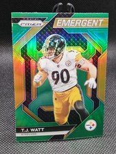 2023 Prizm Green Emergent Insert - T.J. Watt #H-17 Pittsburgh Steelers