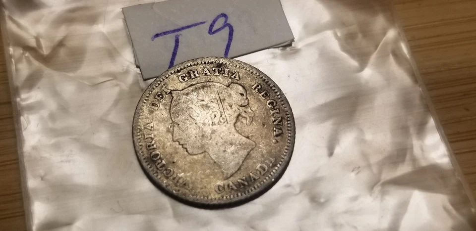 1880 Canada Silver 5 Cents Rare Coin idt9. - Image 2 of 2