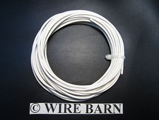 MTW 18 AWG GAUGE WHITE STRANDED COPPER WIRE 25 FEET MACHINE TOOL WIRE- USA MADE
