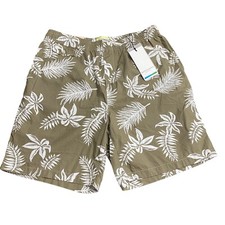 SCOTCH SODA Mens Shorts Size M Cotton Leaf Pattern Beach Casual Vacation NEW