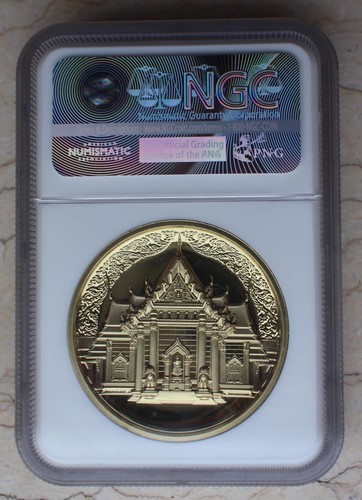 Pair NGC PF70 Copper & Brass Piedfort Medals - Thailand World Stamp Exhibition - Picture 4 of 6