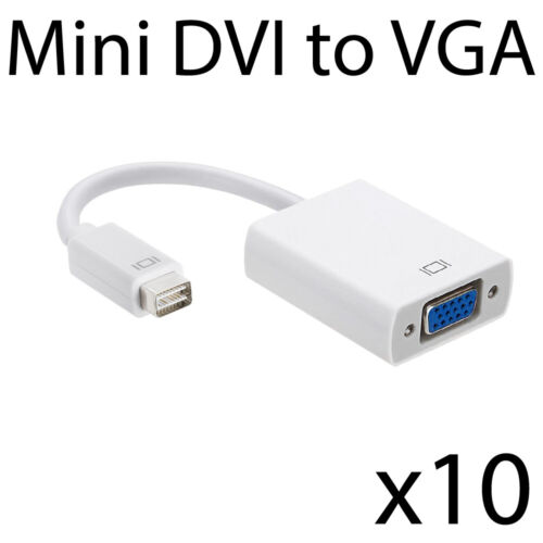 10PCS Mini DVI to VGA Monitor Adapter Connector Converter for MacBook PowerBook - Afbeelding 1 van 4