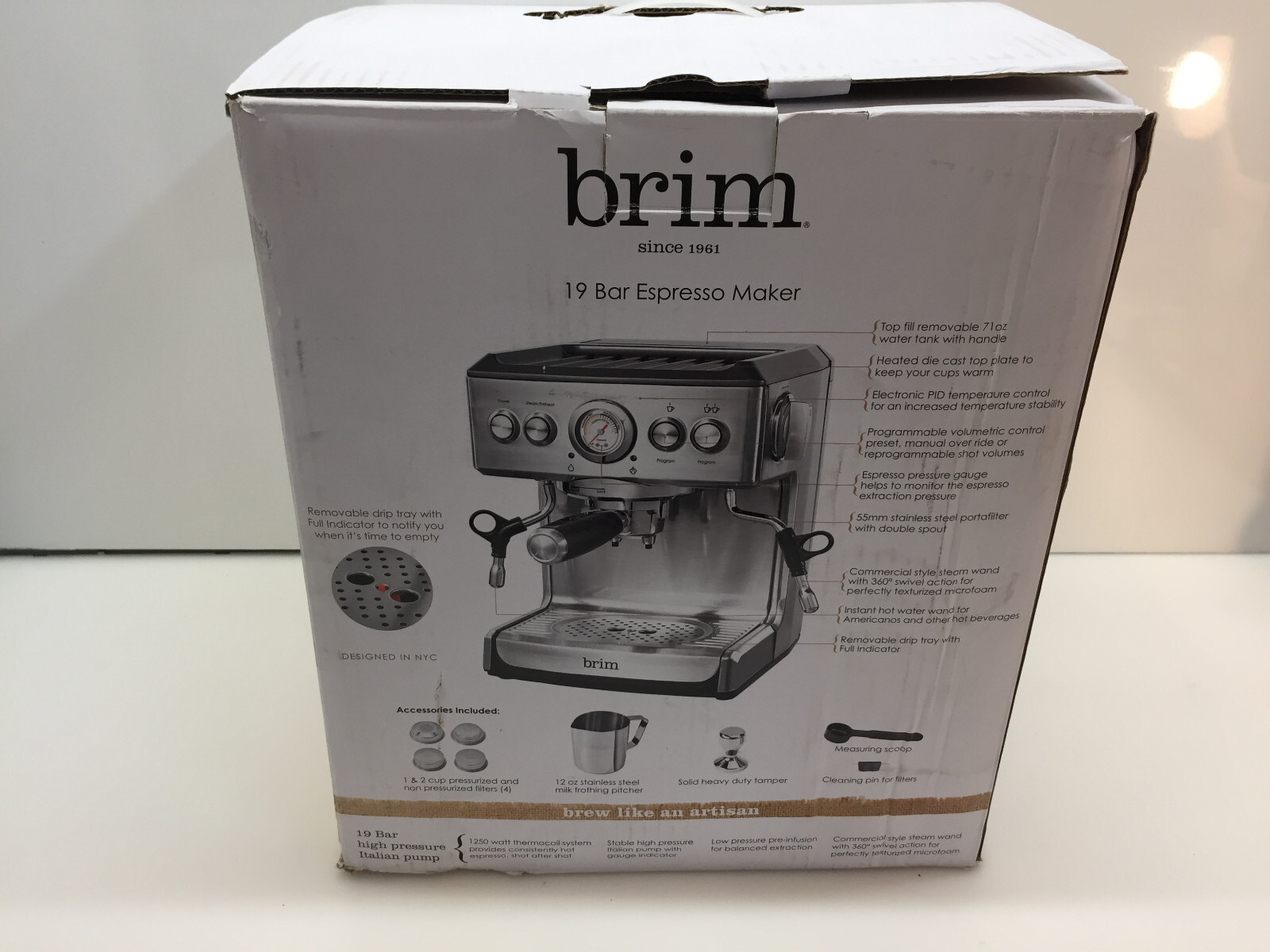 Brim 19 Bar Espresso Machine Maker (Main Unit Only)