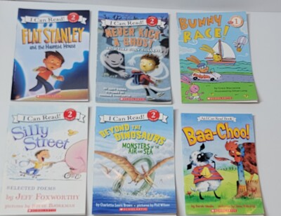 Lot of 6- I Can Read With Help Level 2 - Scholastic Books For Kids Learning