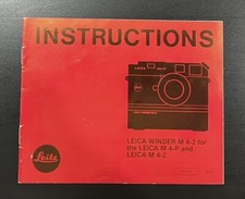 Vintage Leica Camera Owners Instructions Manual WINDER M 4-2 M 4-P Leitz Wetzlar