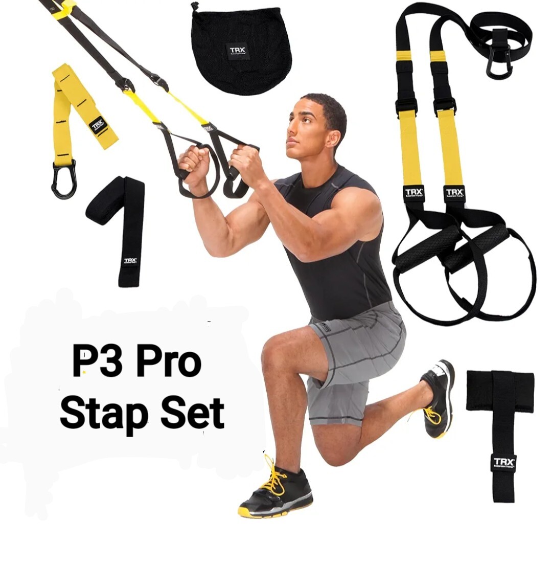 (P3) Pro Suspension Training Straps Set. Home Gym Suspension Straps. 