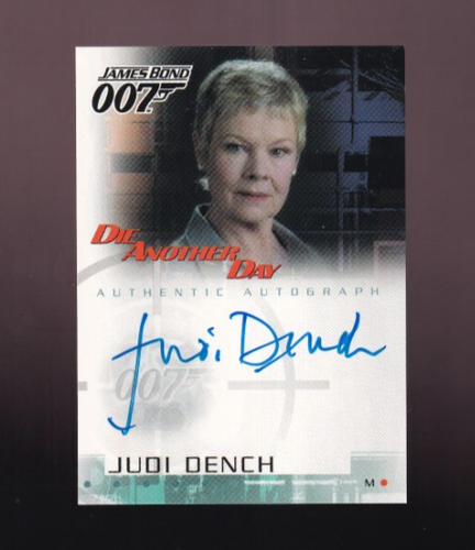 James Bond: Die Another Day 2002 Autograph Card A2 Judi Dench as M