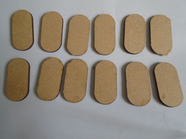 50x25mm wargame bases PILL BASES LASER CUT MDF 2mm or 3mm Cavalry animals etc