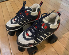 Fireball 4-Wheel Quad Youth Roller Skates Blue Red White Kids Size 3 Youth