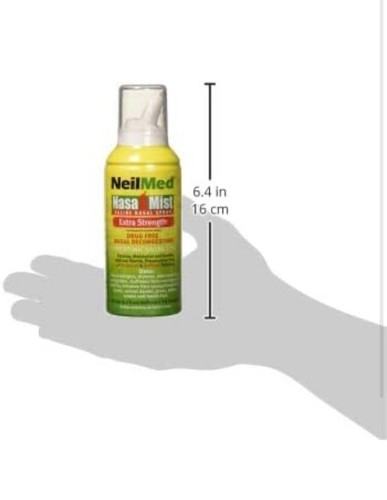 Neilmed Nasamist Hypertonic Extra Strength Saline Spray,Green 4.5 Fl Oz - Picture 4 of 4