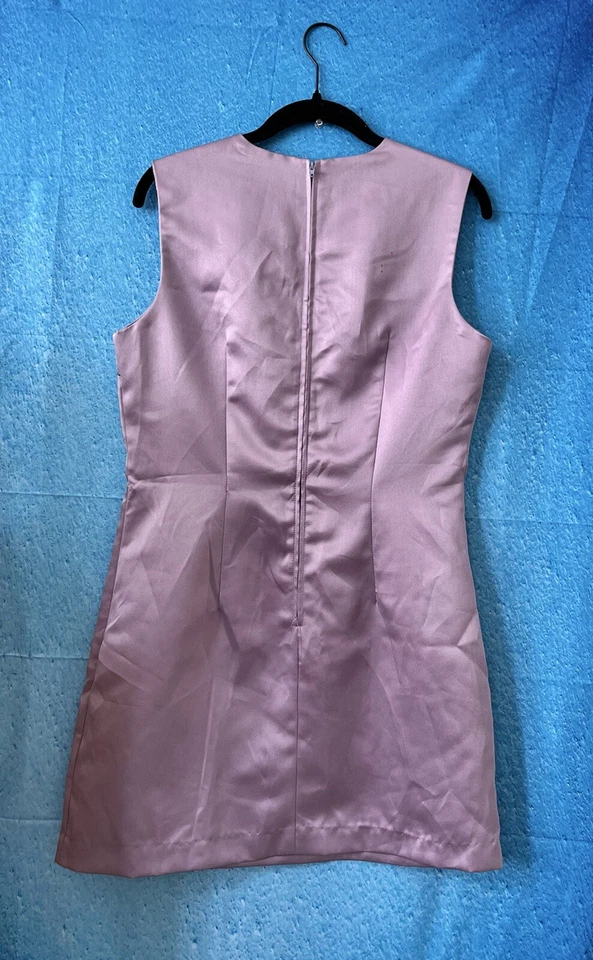 RAMPAGE R-WEAR новый с Ярлыками женская лаванда без рукавов шелковистый атласное короткое платье размер 9 - Изображение 3 из 4