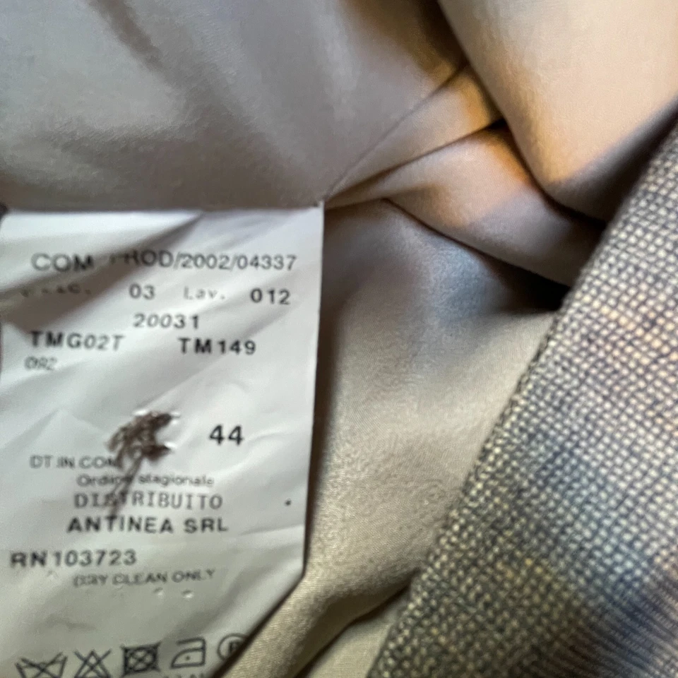 Blazer Giorgio Armani Antinea SRL Mezcla de Lino Doble Pecho Talla 8 Hecho en Italia Foto 4 de 4