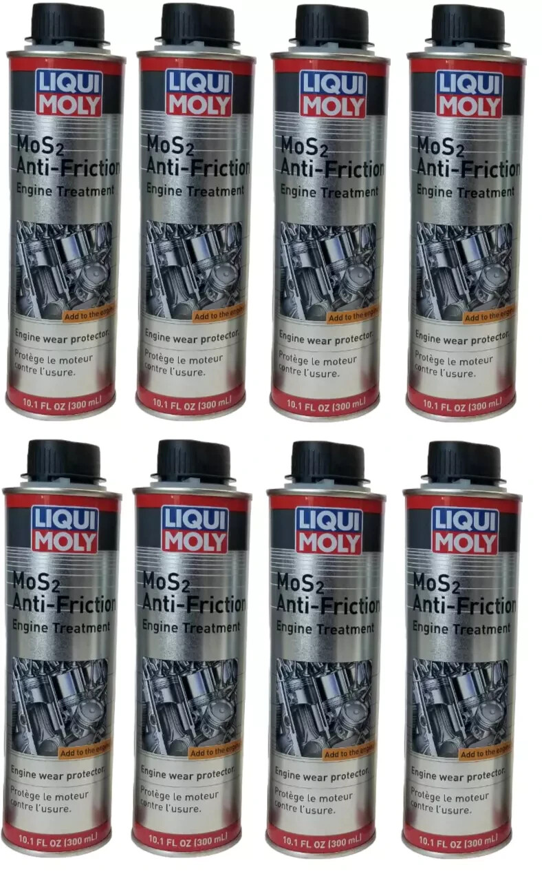 8 Pack 300 ml Liqui Lubro Moly Oil Additive MoS2 Anti-Friction Engine Treatment